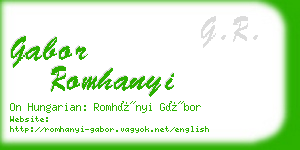 gabor romhanyi business card